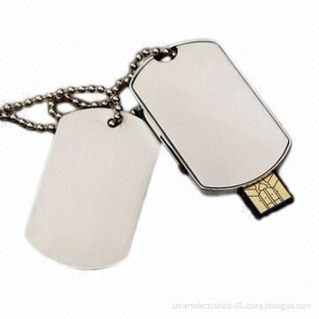 Dog tag-shaped USB Flash Drives